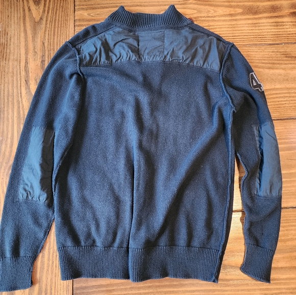 Buckle Black Athletic Fit Military Style Sweater Size Large - Picture 6 of 11